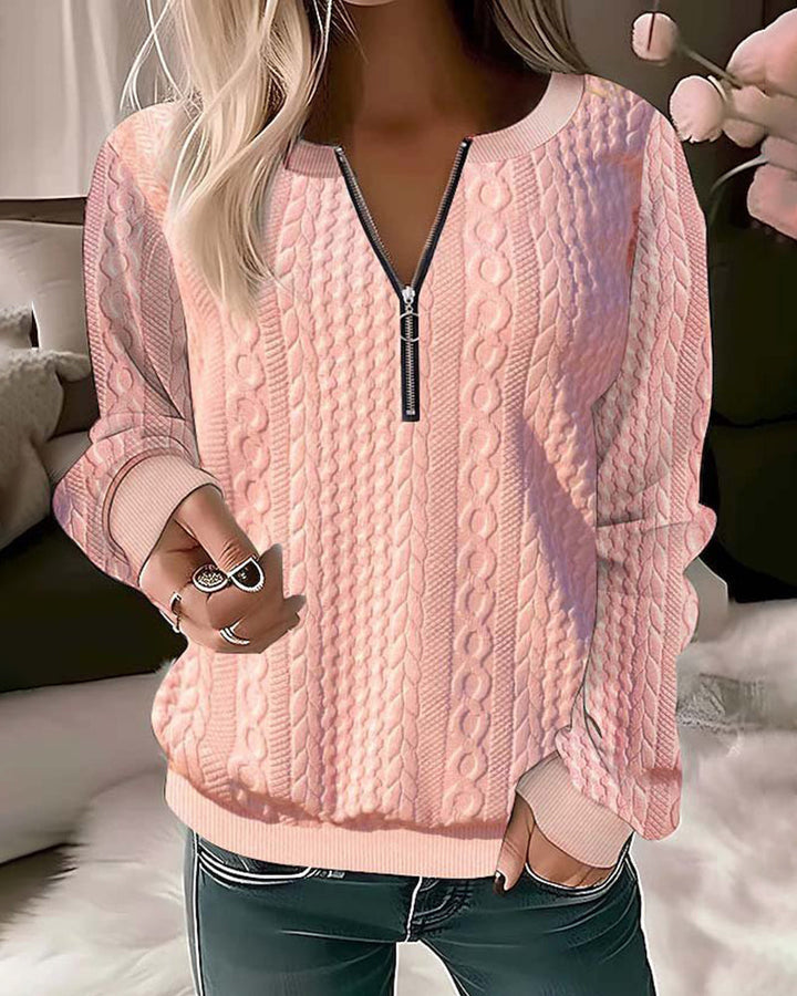 Maiken - Sweater with zipper