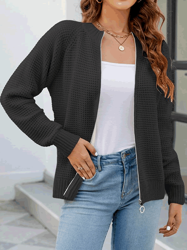 Evie - Casual Cardigan with Zipper