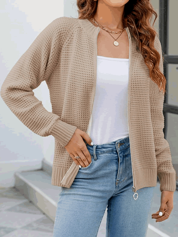 Evie - Casual Cardigan with Zipper