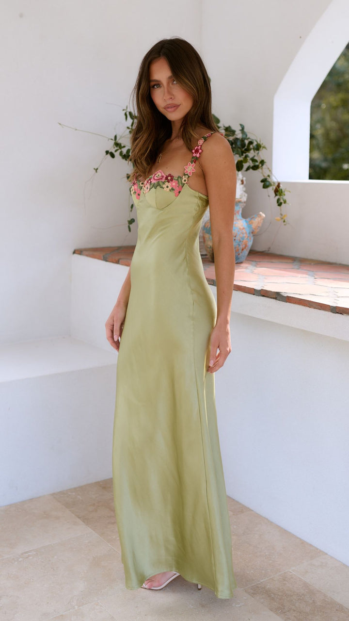 Maeve - Maxi Dress with Flower Detail