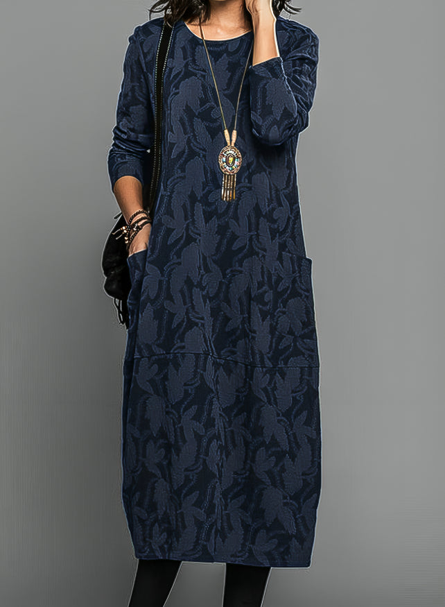 Aaliyah | Elegant printed winter dress