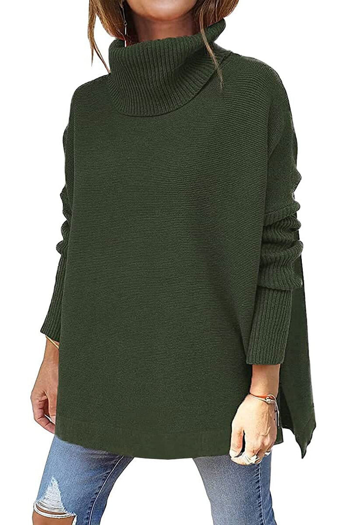 SAAR - Women's Tricot Sweater With Stand Collar