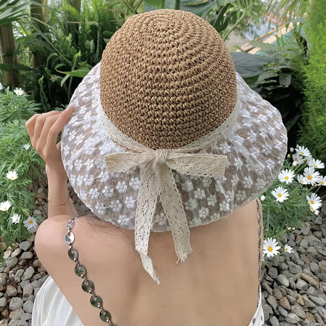 Elsie | Elegant wide-brimmed folding sun hat