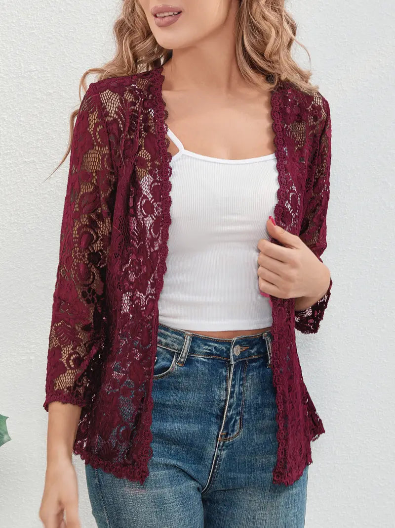 Hope | Elegant Floral Knit Cardigan