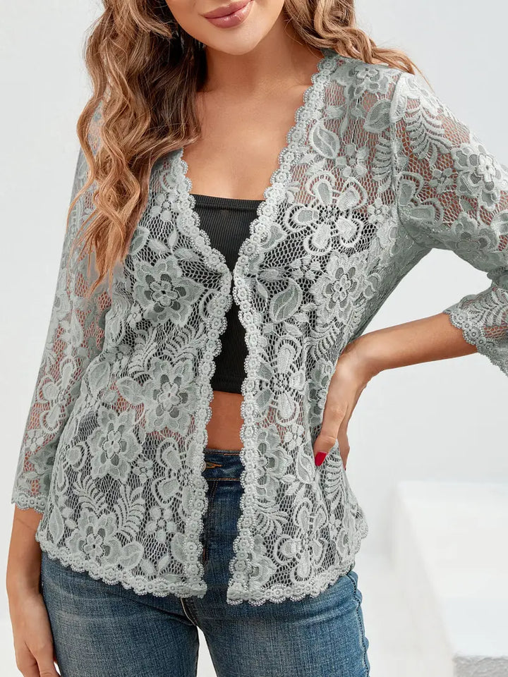 Hope | Elegant Floral Knit Cardigan