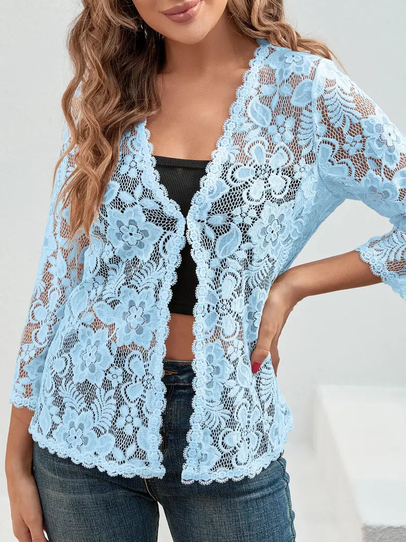 Hope | Elegant Floral Knit Cardigan