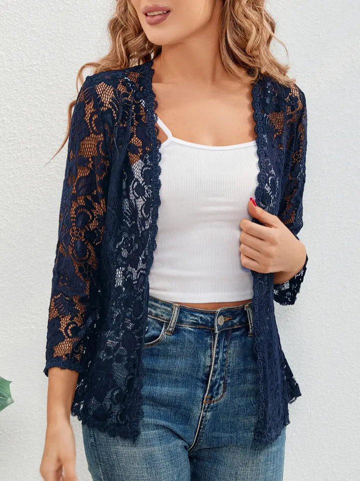 Hope | Elegant Floral Knit Cardigan