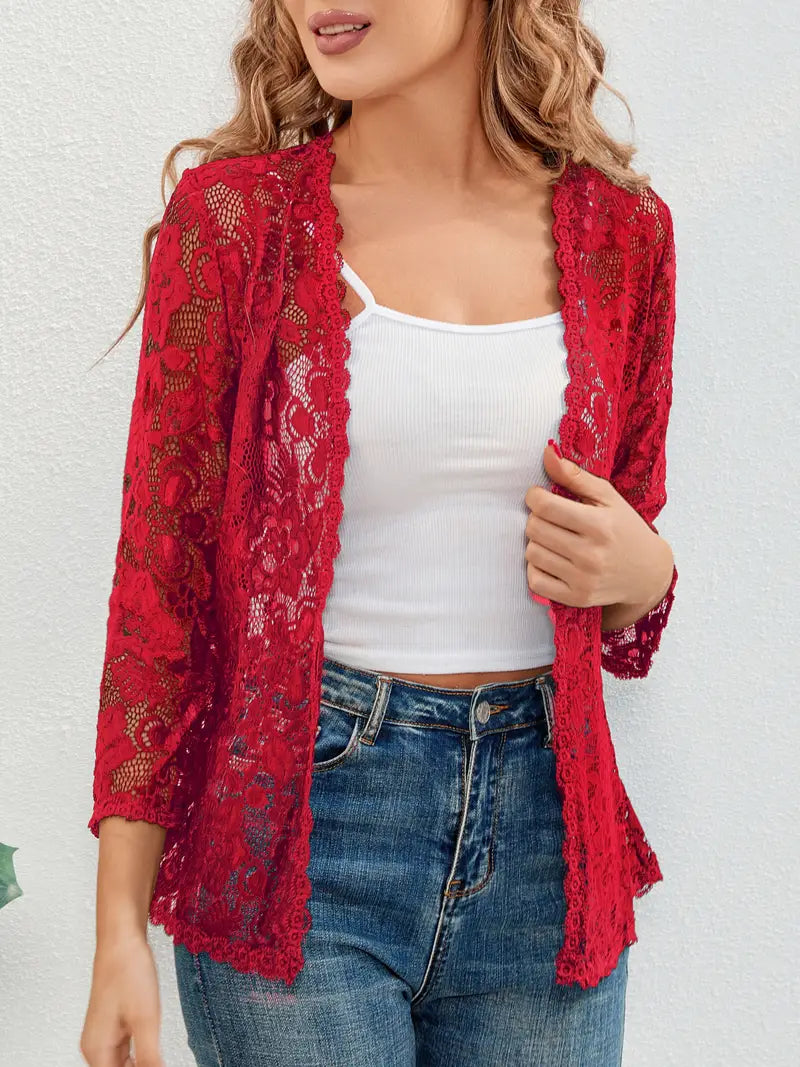 Hope | Elegant Floral Knit Cardigan