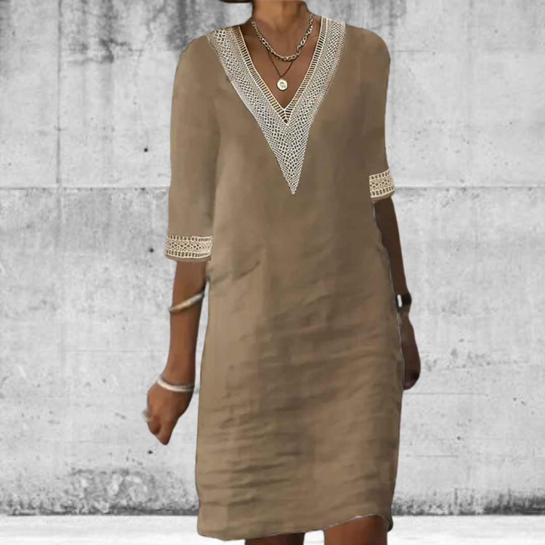 SALINA - COTTON LINEN DRESS