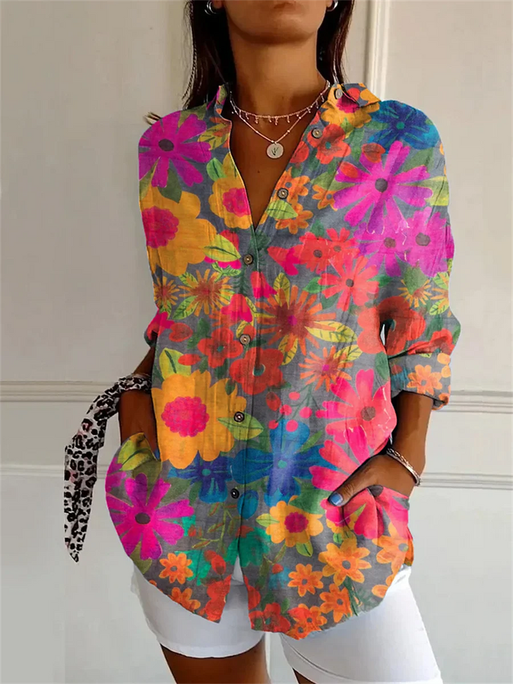 Bridie - Casual blouse with floral print