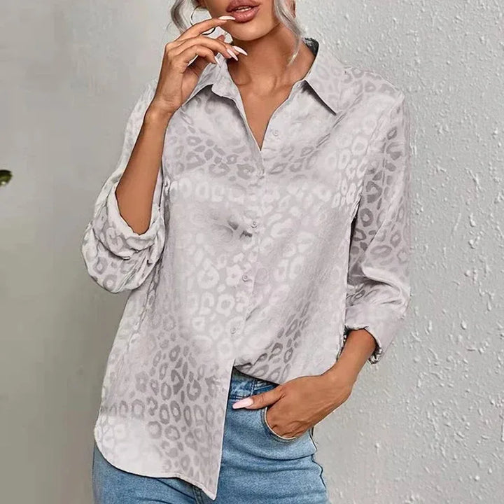 Bethany - Casual Blouse With Leopard Print