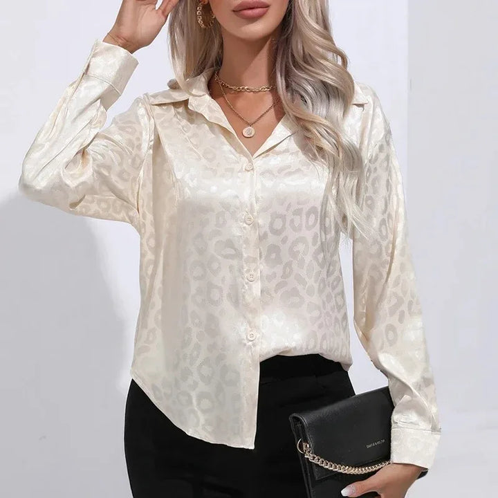 Bethany - Casual Blouse With Leopard Print