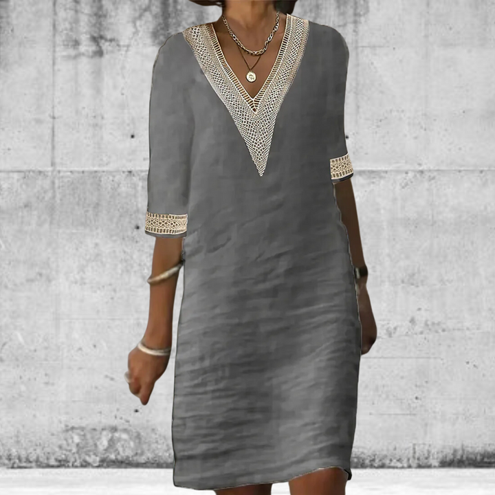 SALINA - COTTON LINEN DRESS