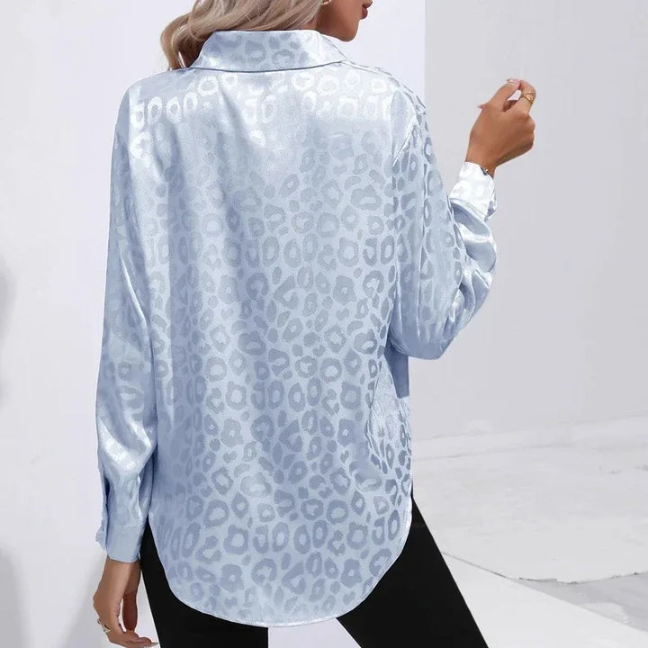 Bethany - Casual Blouse With Leopard Print