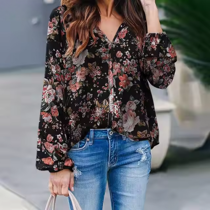 Shay - Casual Blouse With Floral Print