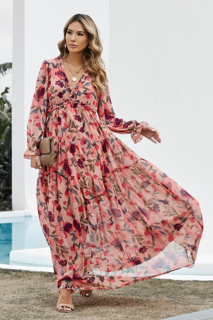 Jacinta - Floral Dress with V-neck