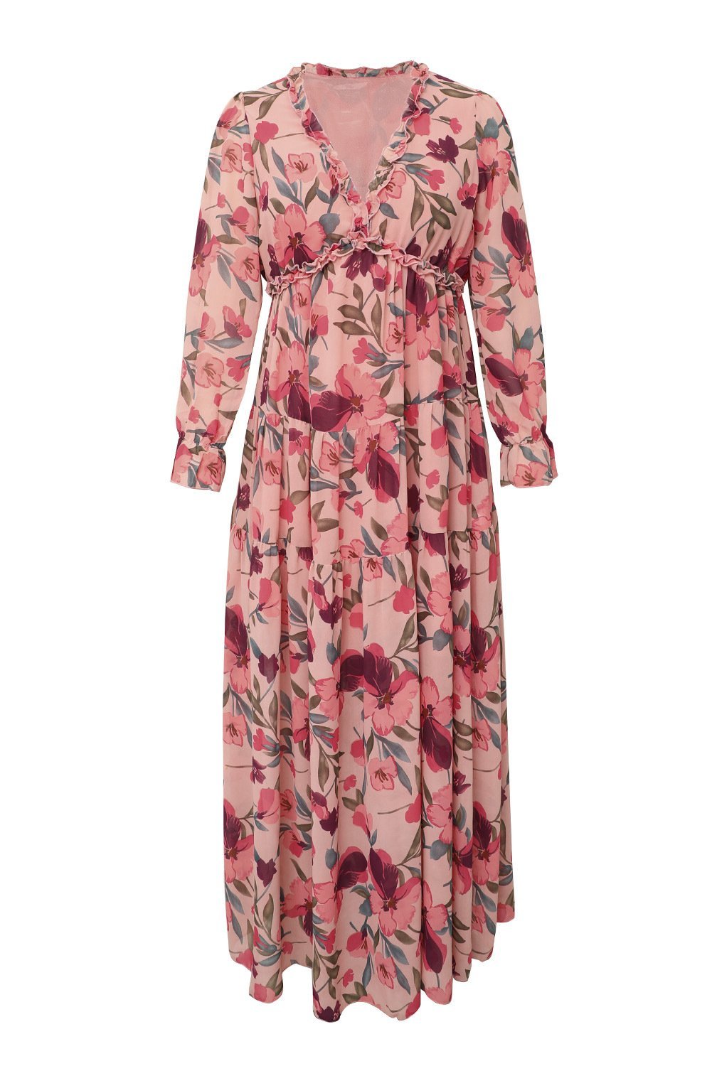 Jacinta - Floral Dress with V-neck