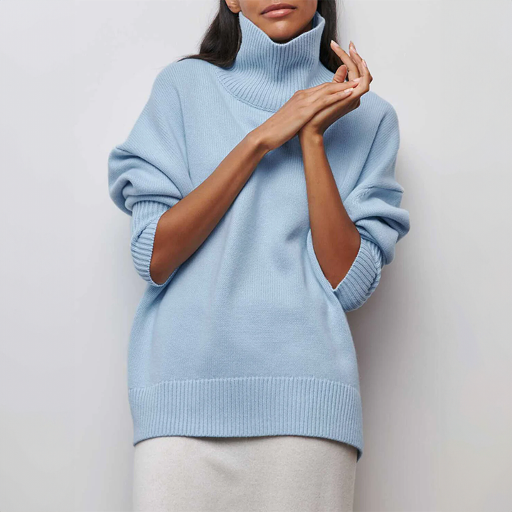 GENEVIEVE COUTURE KNIT TURTLENECK SWEATER