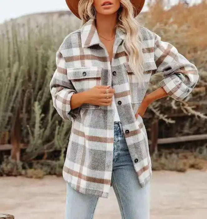 Tess | Plaid Blouse