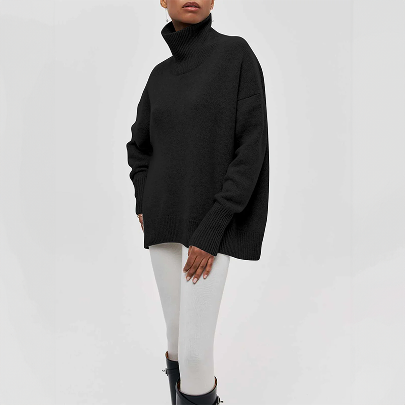 GENEVIEVE COUTURE KNIT TURTLENECK SWEATER