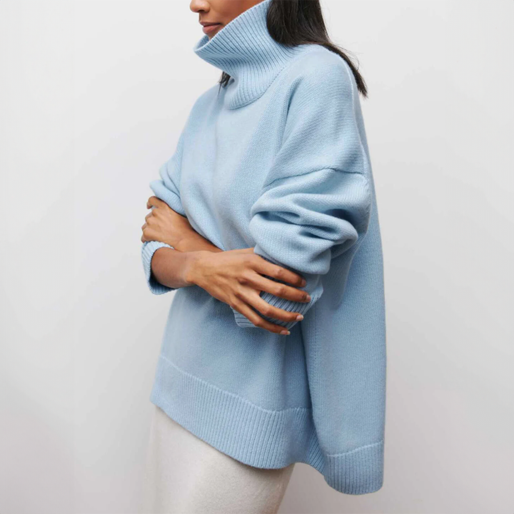 GENEVIEVE COUTURE KNIT TURTLENECK SWEATER