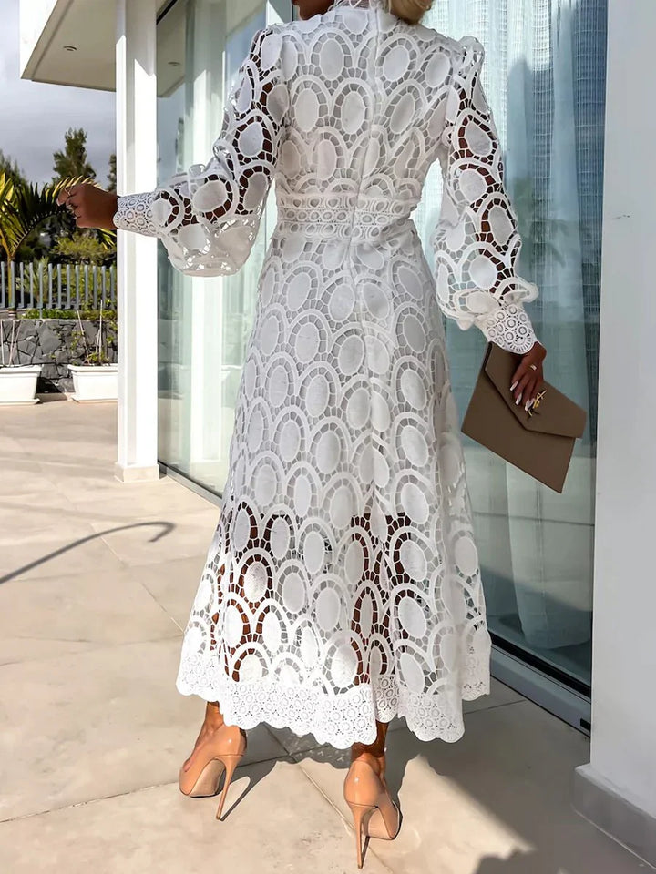 Nena - Elegant Lace Midi Dress