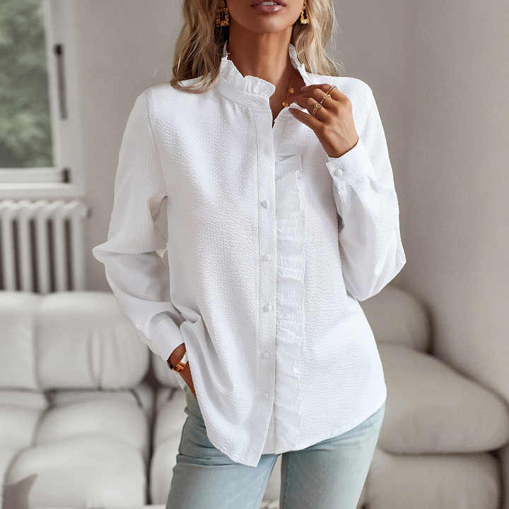 Ella - Elegantly Designed Blouse With Long Sleeves and Cuff Collar